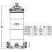 Фильтр картриджный, Д.225мм, 5.5м³/час, 2.25м2, подкл. 63/2" POOL KING/KFC25/